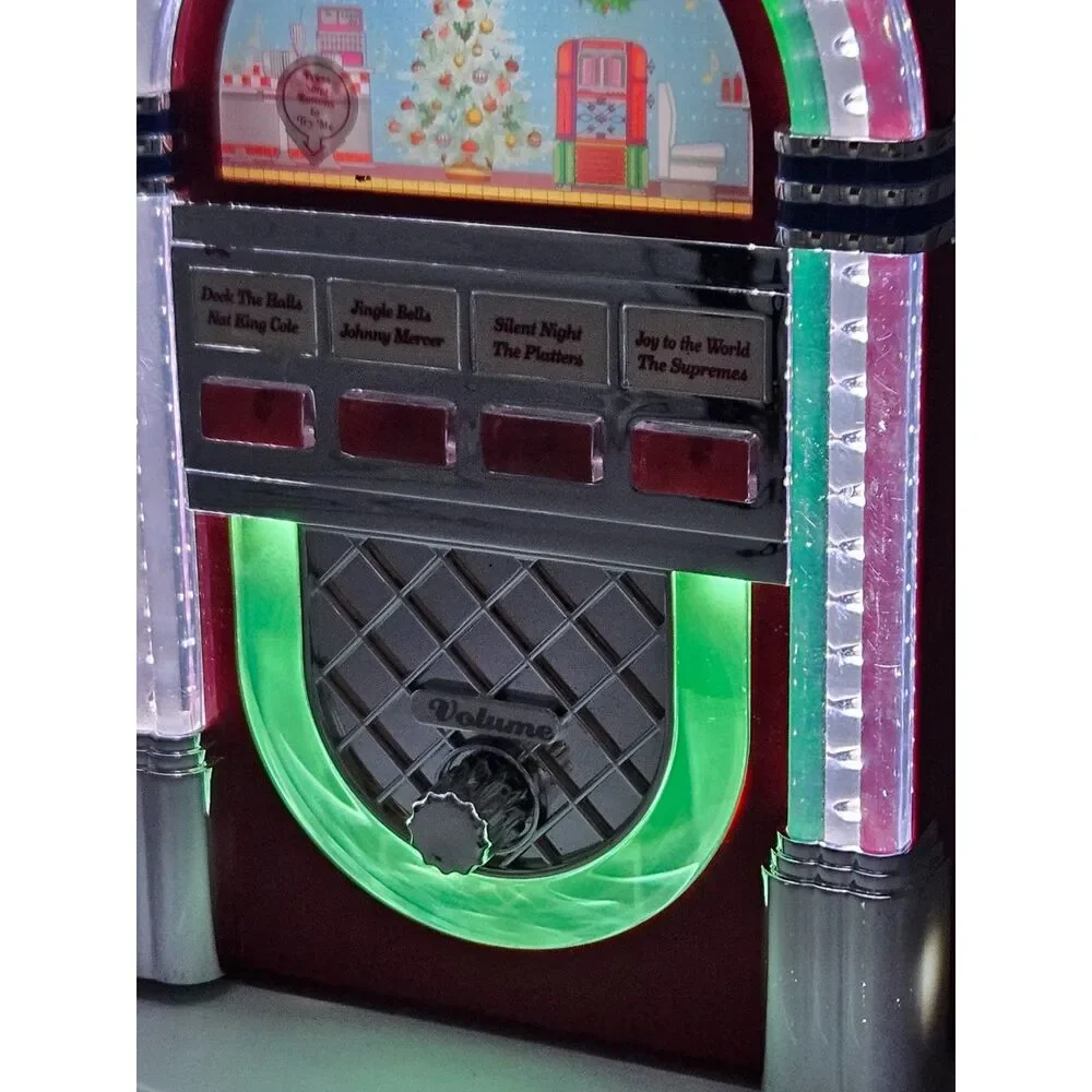 Mr. Christmas Holiday Jukebox Musical LED Lighted Decor Retro Diner